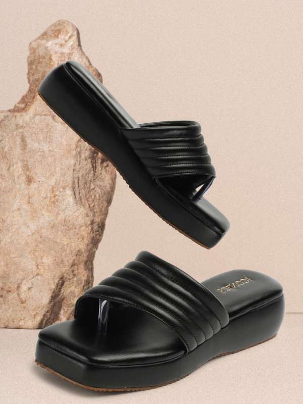 Square toe deals slide sandals