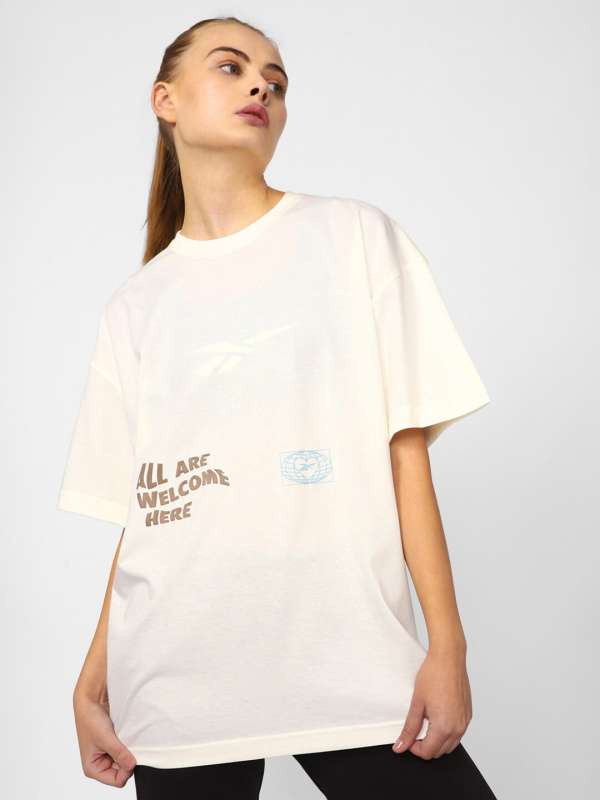 Reebok plain white t shirt store