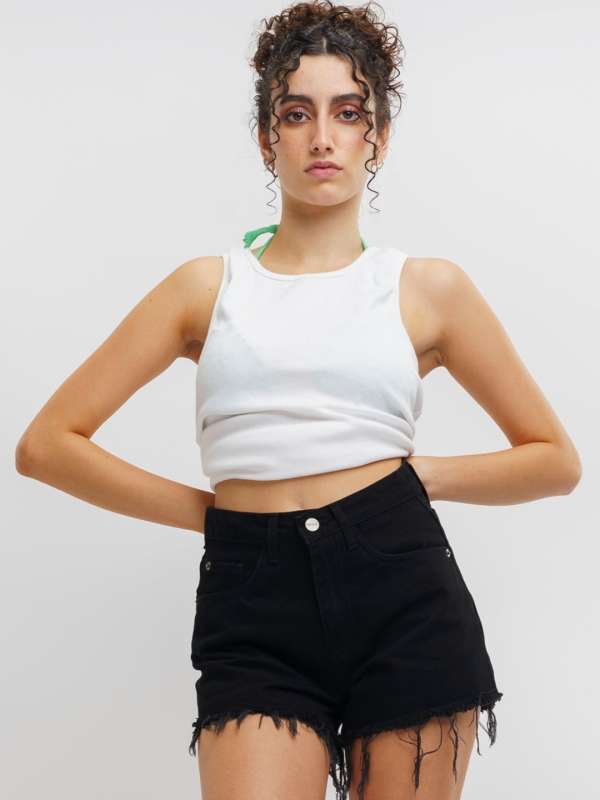High waisted shorts india clearance