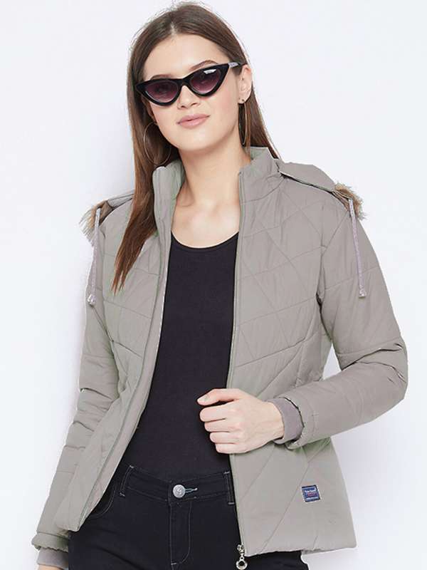 Buy Brazo Latest winter wear beige jacket for women with pocket