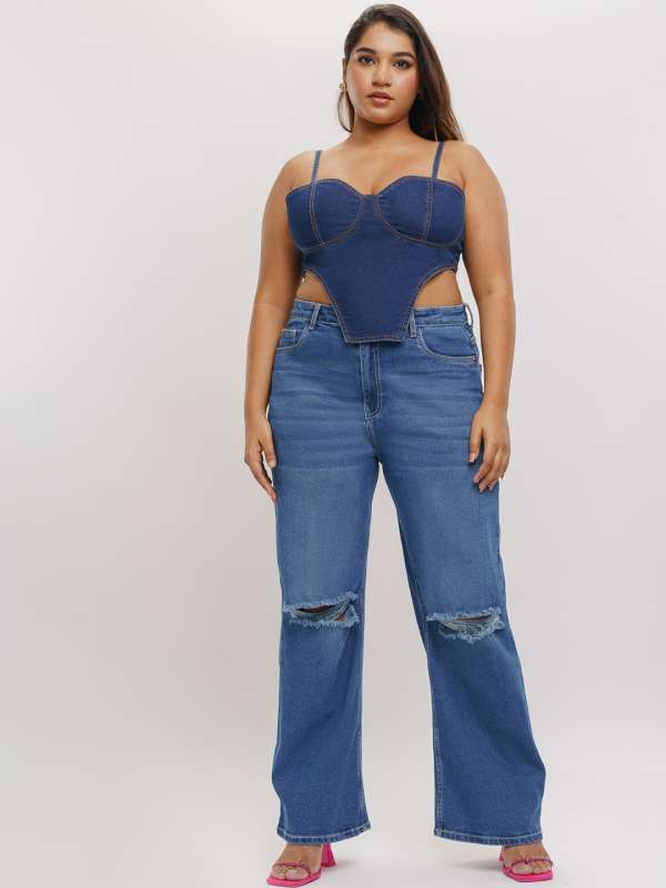 Plus Size Ripped Jeans - Buy Plus Size Ripped Jeans online in India