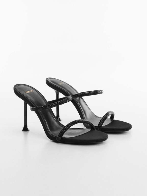 Mango Black Sandals Heels Buy Mango Black Sandals Heels online