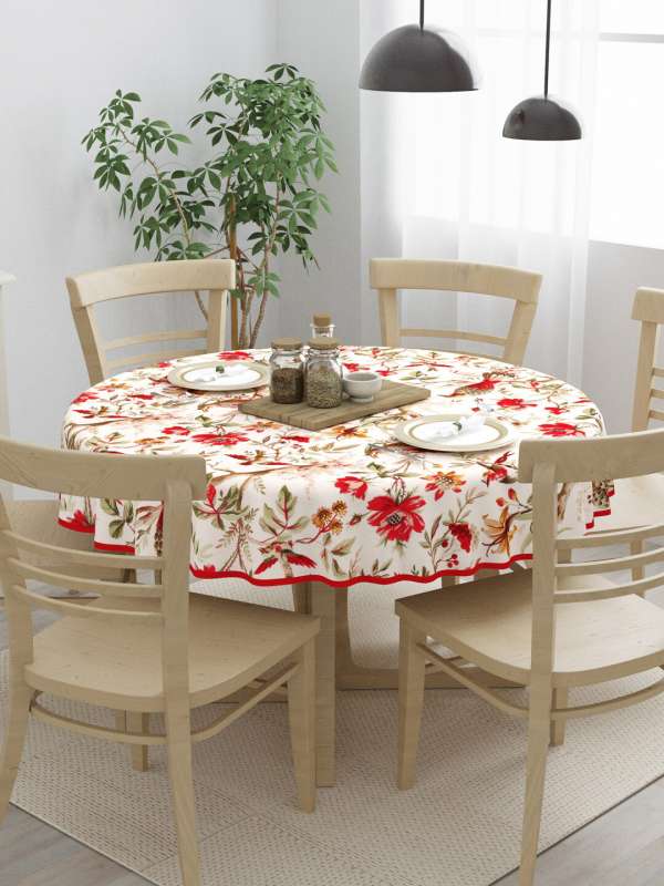 Round dining table cover 6 seater sales