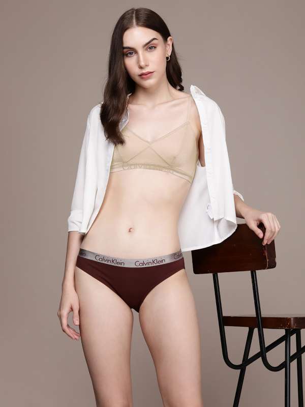 Calvin Klein Underwear Beige Solid Bra - Buy Calvin Klein