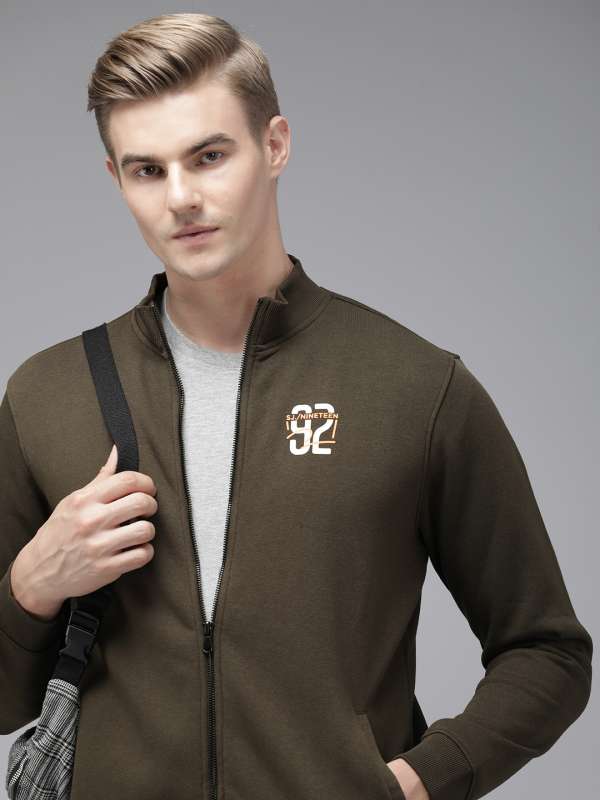 Spykar sweatshirt with zipper hot sale