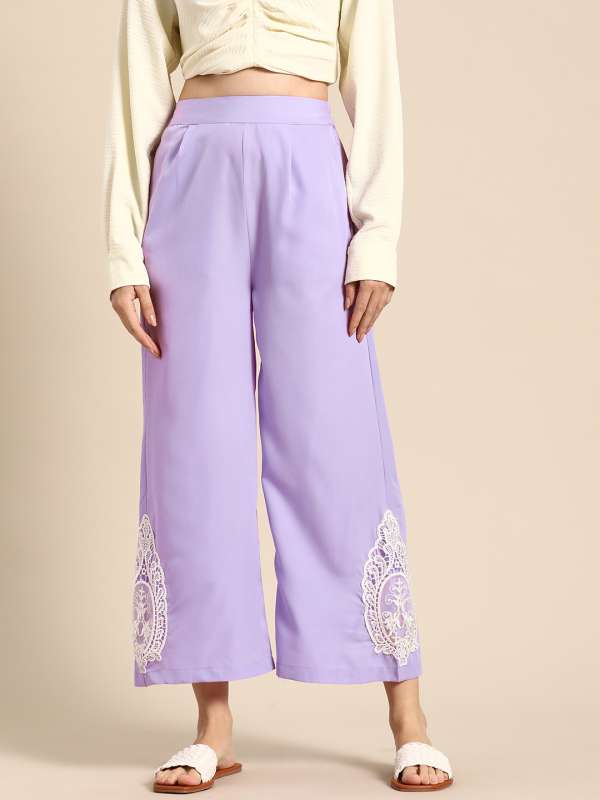 Lavender palazzo pants top