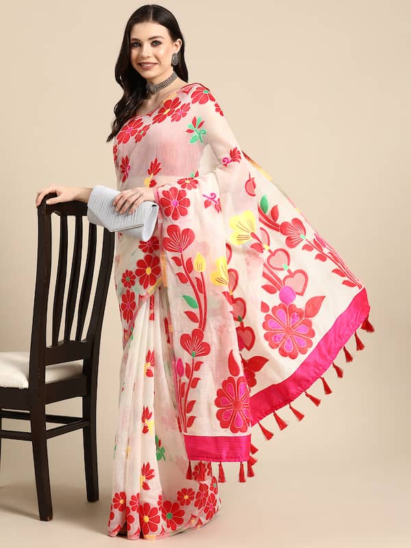 Handwork Phulkari Saree Online | Buy Embroidery Phulkari design Sari