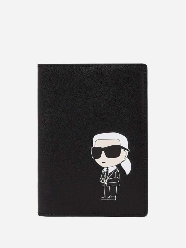 Karl Lagerfeld Men Brand Logo Printed Canvas Two Fold Wallet (Onesize) by Myntra