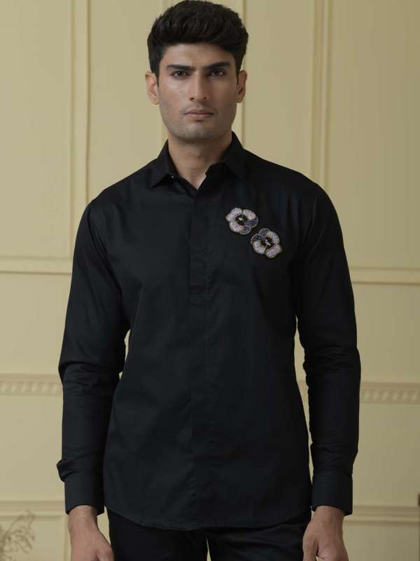 Black Embellished Shirt 3944206.htm - Buy Black Embellished Shirt  3944206.htm online in India