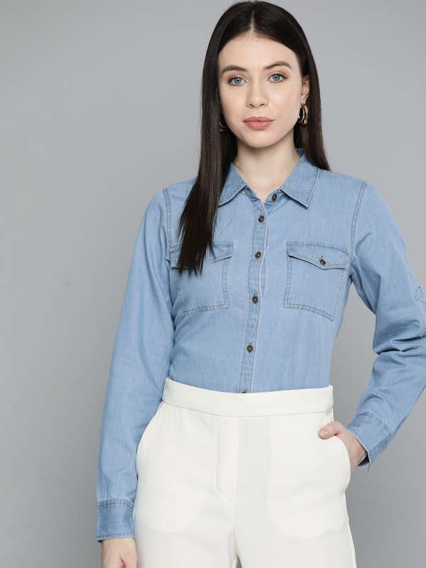 Womens denim shirt online india outlet