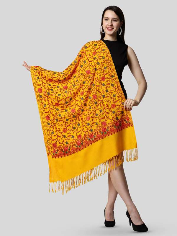 Yellow shawls online hot sale