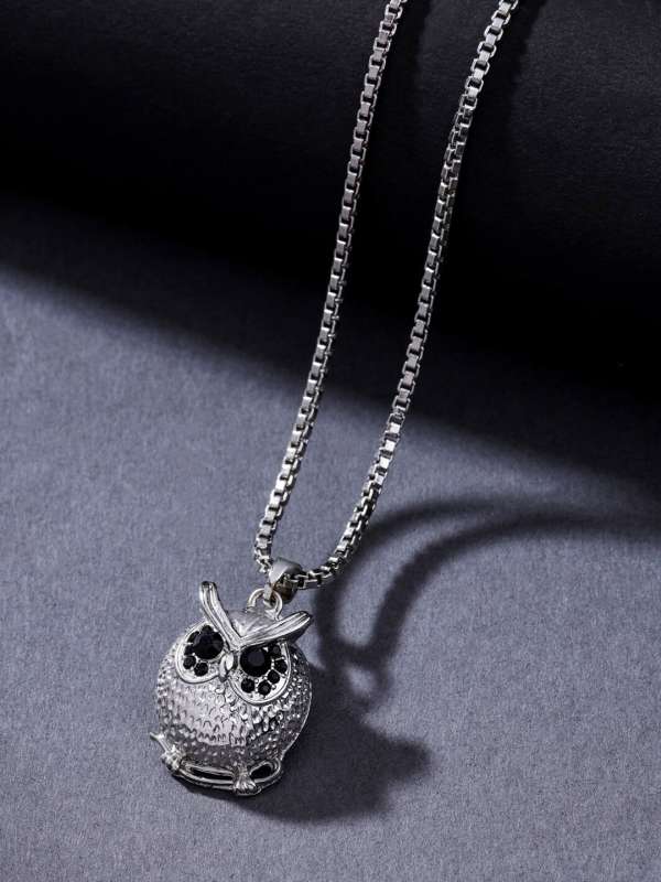 Owl store necklace mens