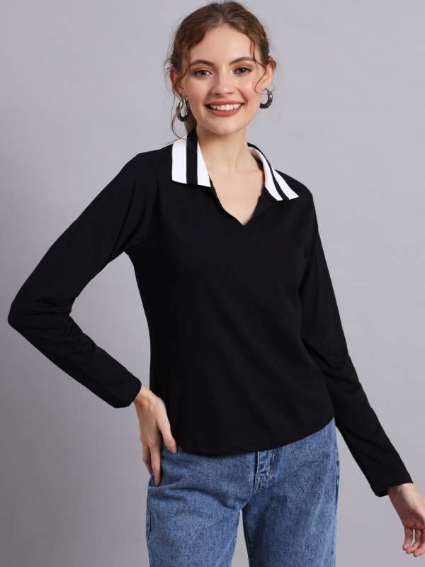 Full sleeve t shirts with collar shop