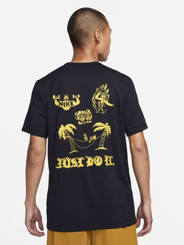 Nike black yellow shop shirt