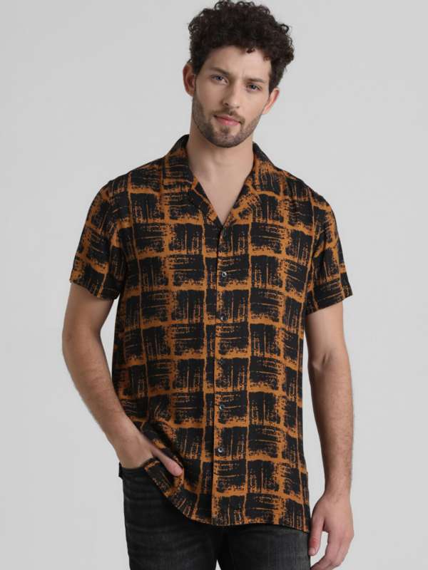 JACK & JONES Men Printed Casual Blue Shirt - Buy JACK & JONES Men Printed  Casual Blue Shirt Online at Best Prices in India