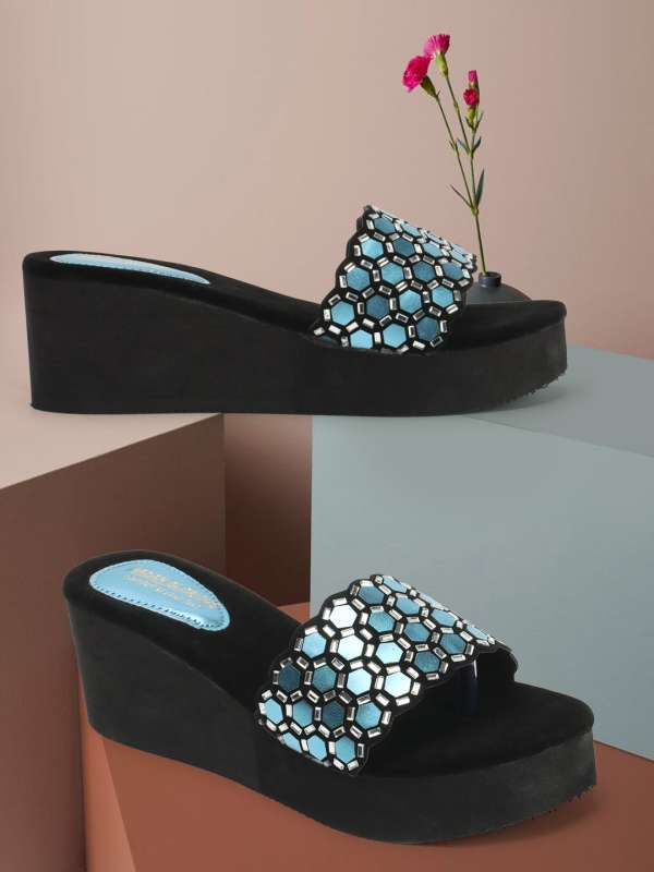 Turquoise wedge online heels