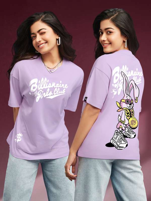 Purple colour t shirt outlet