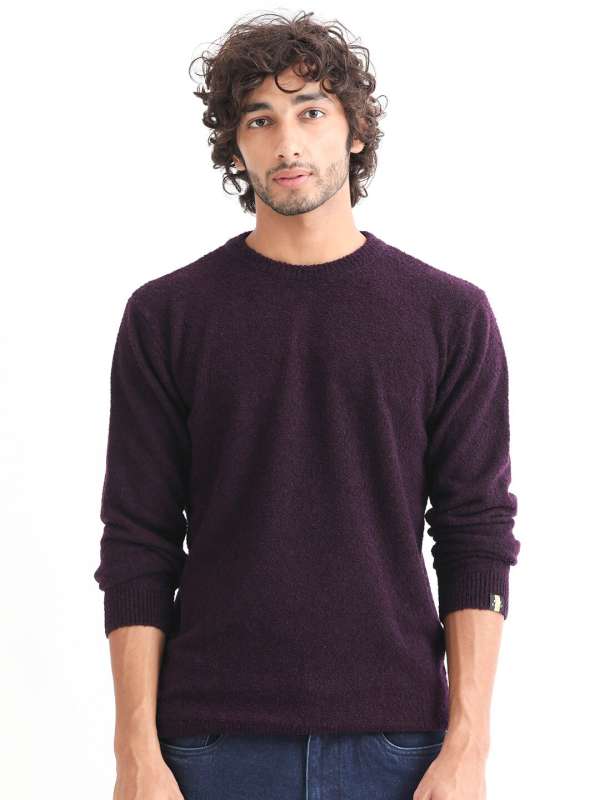 Buy Men Purple Sweaters online in India