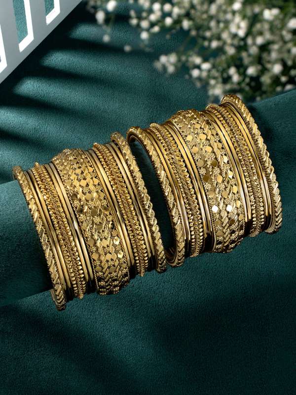 Myntra gold plated bangles hot sale