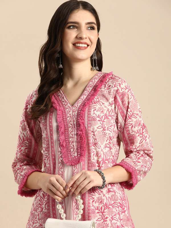 Anouk Pink Kurtas Sets Buy Anouk Pink Kurtas Sets online in India