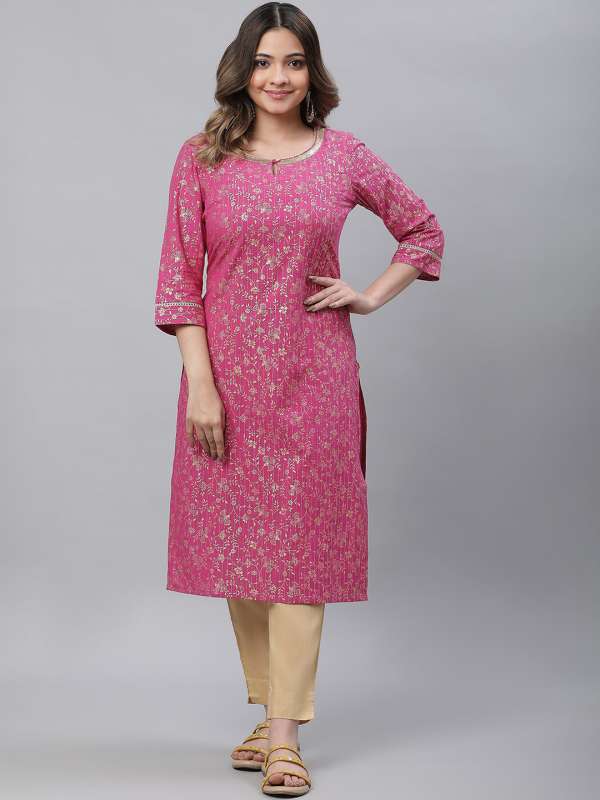 Aurelia Pink Kurtas Buy Aurelia Pink Kurtas online in India