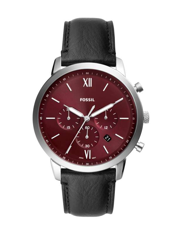 Fossil red face hot sale mens watch