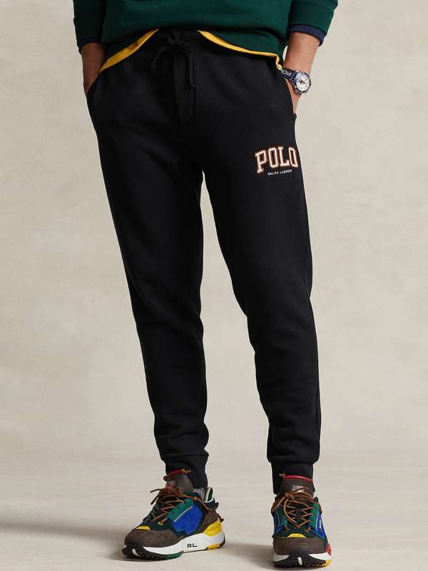 NAVY POLO RALPH LAUREN EMBROIDERED COTTON TRACKSUIT BOTTOMS JOGGERS SWEAT  PANTS