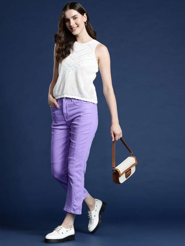 Lavender best sale jeans outfit