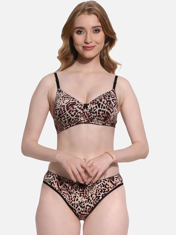 Non Padded Printed Lace Designer Cotton Bra & Panty Set at Rs 55