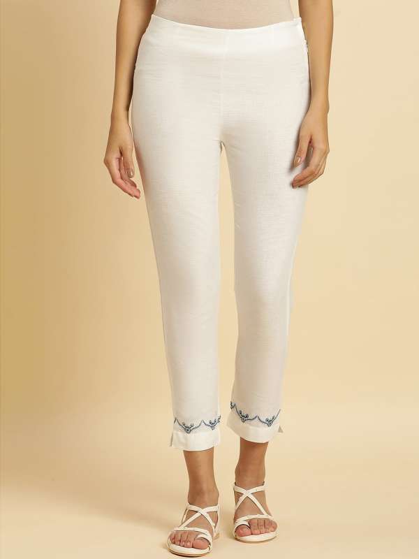 W White Trousers Buy W White Trousers online in India
