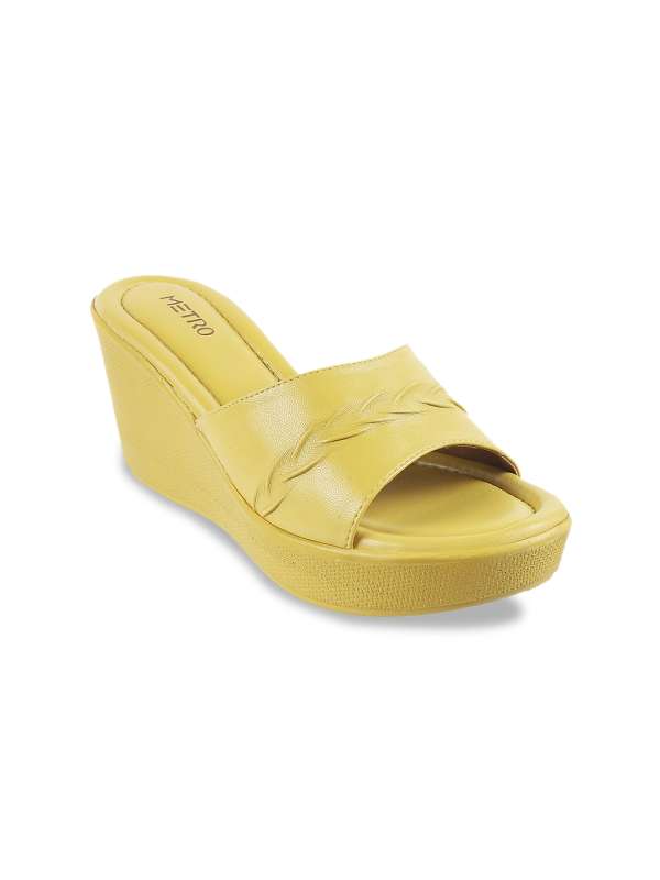 Navy Blue Yellow Women Sandals Metro Buy Navy Blue Yellow Women Sandals Metro online in India