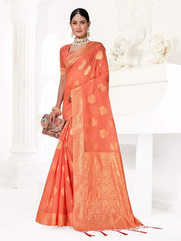 Multi-color chanderi cotton saree with floral design on its body,  self-border & pallu of intricate designs