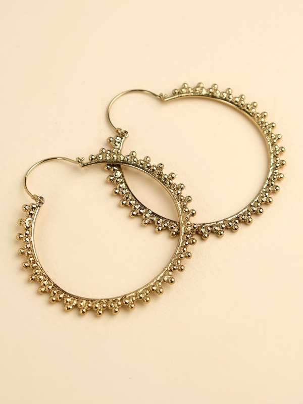 Sequins Hoop Earrings Bohemian Glitter Wrapped Gold India  Ubuy