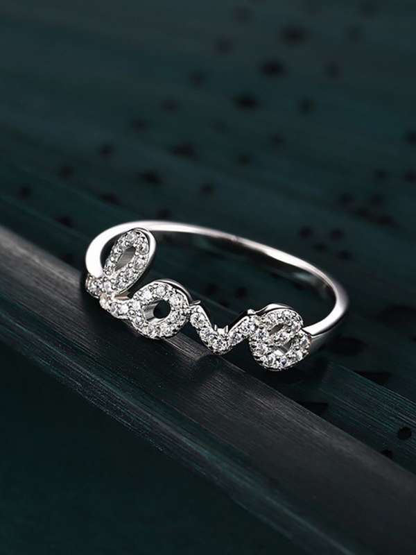 Silver ring cheap love design