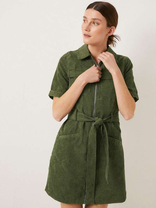 Oasis khaki shop shirt dress