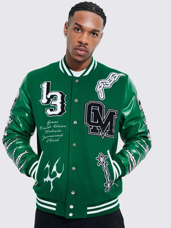 Varsity sales jacket myntra