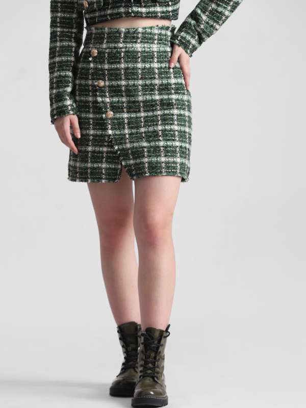 Plaid skirt online india new arrivals