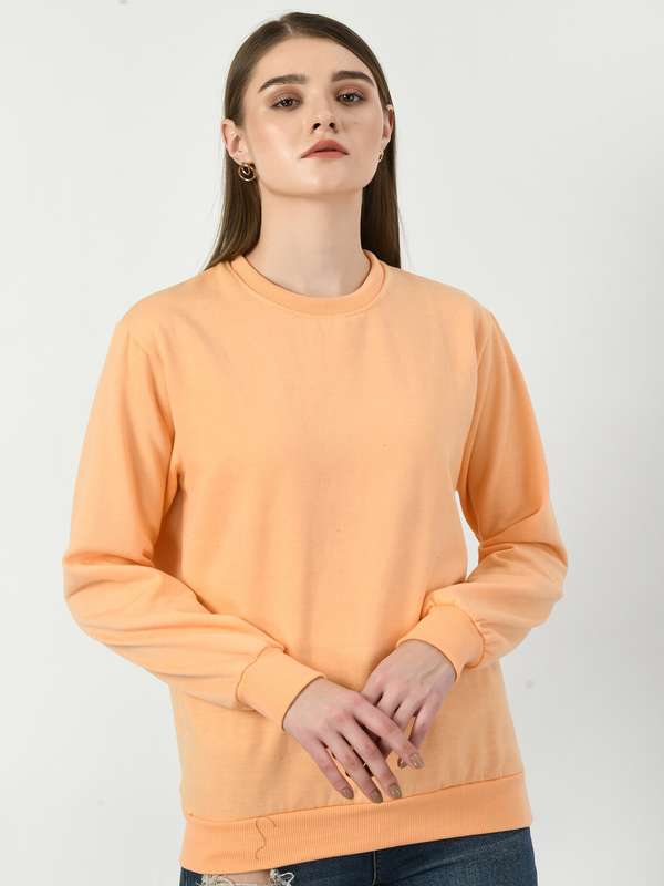 Women Peach Sweatshirts - Buy Women Peach Sweatshirts online in India