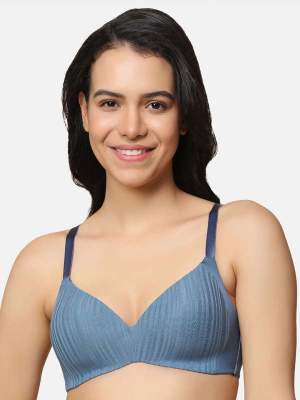 Buy Macrowoman Lightly Padded Women T-Shirt Bra(Blue) on Flipkart