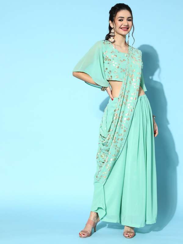 Palazzo online saree myntra