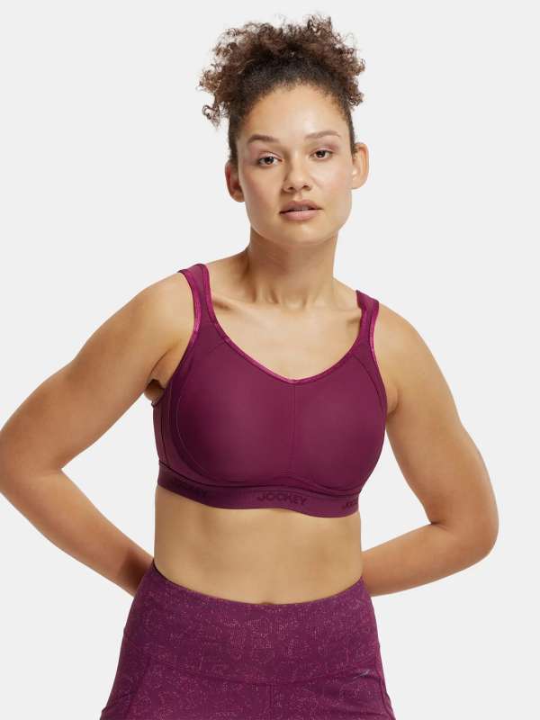 Buy Jockey Purple Printed Sports Bra for Women Online @ Tata CLiQ