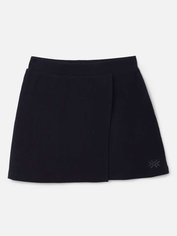 Myntra top black skirt