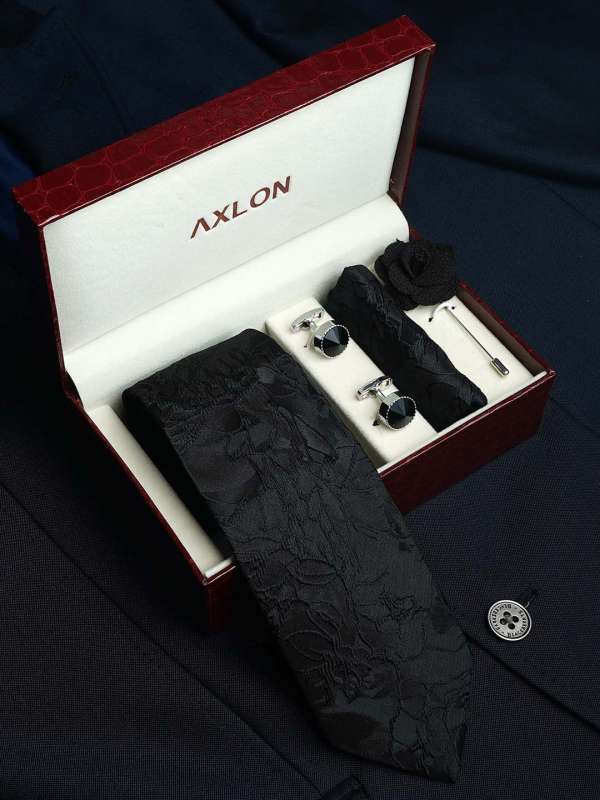 Tie Cufflink Pocket Square Set Buy Tie Cufflink Pocket Square Set online in India