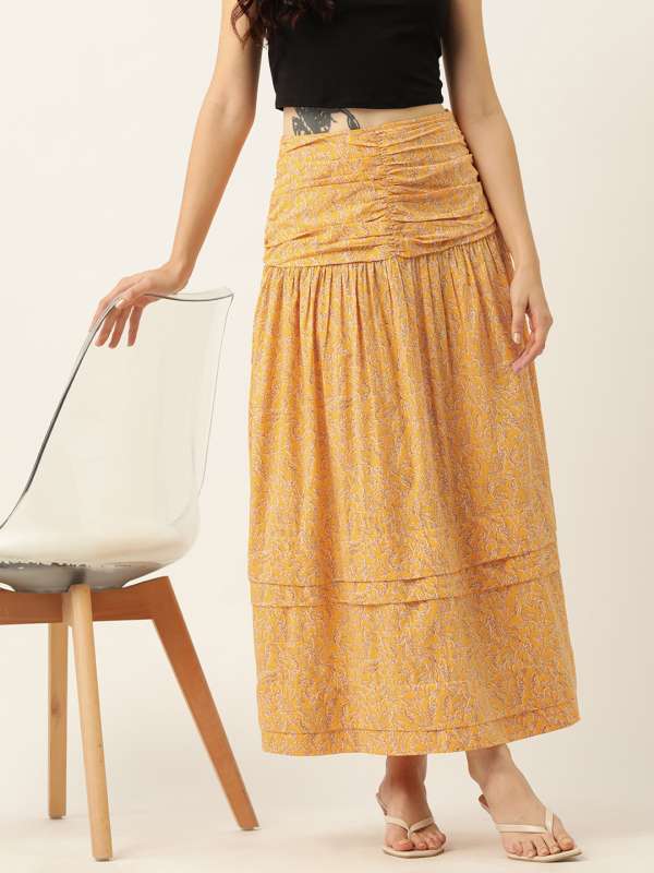 Maxi skirt new arrivals myntra