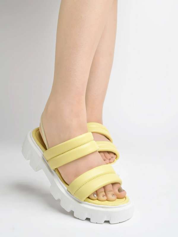 Platform sandals online neon