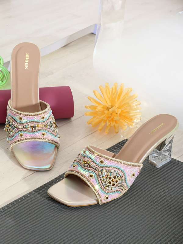 Colour block shop heels