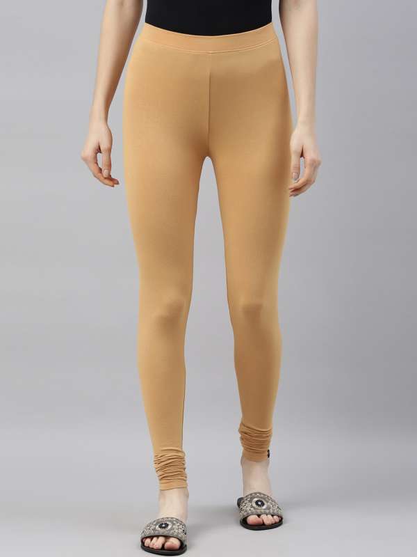 Leggings pants girls'woman full stechable skin fit beige soild colour  leggings pack of 1