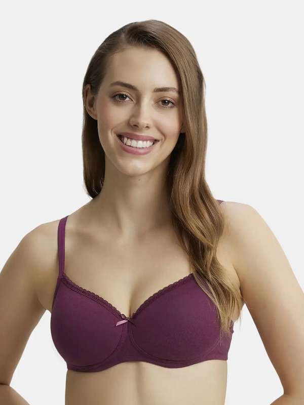 Buy Hothy Women's Purple Cotton Blend Pack of 3 Heavily Padded Bra (36)  Online at Best Prices in India - JioMart.