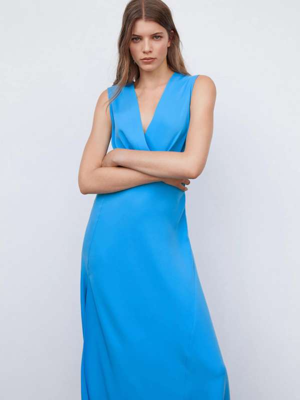 Mango sales blue dress