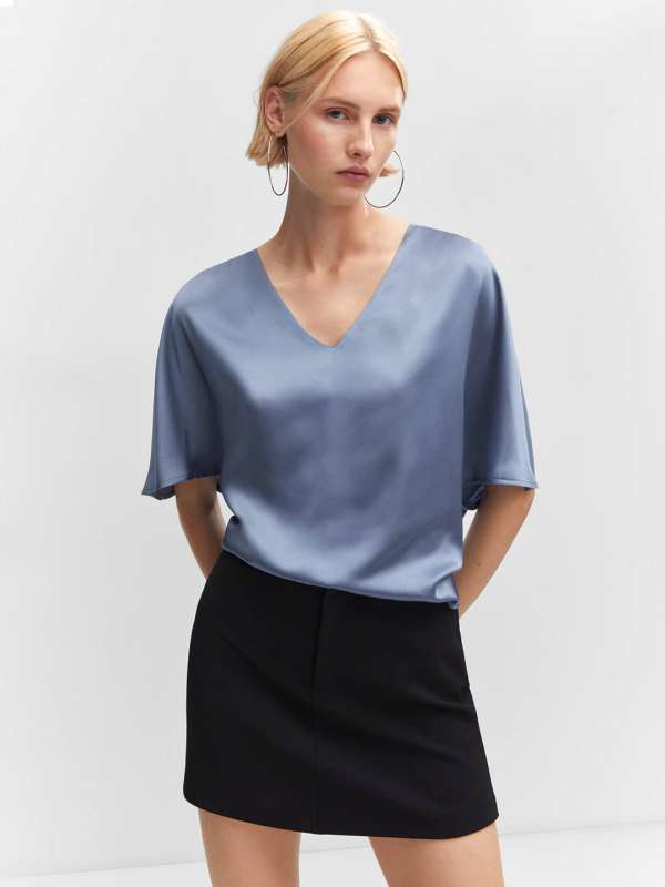 Mango Blue Tops Buy Mango Blue Tops online in India